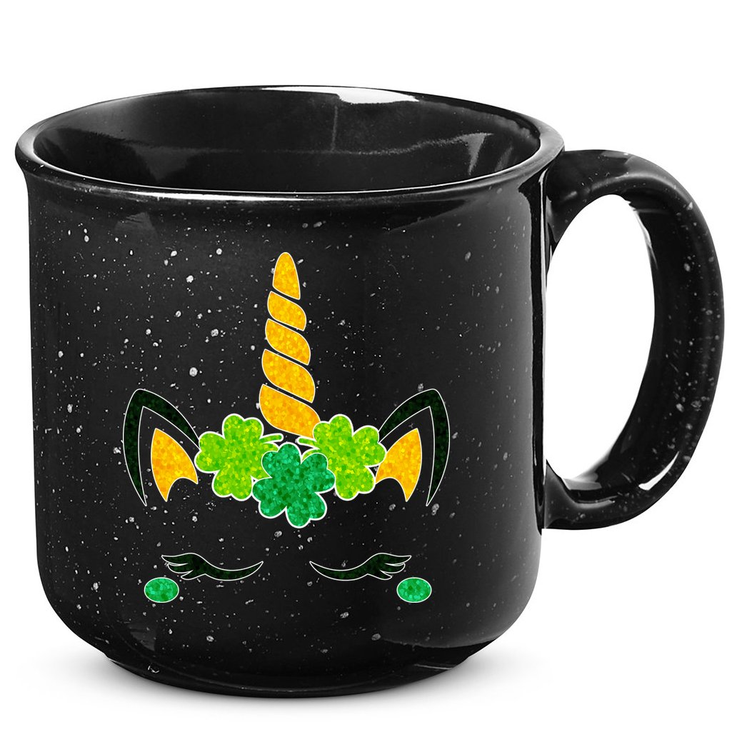 St Patrick's Day Lucky Unicorn 15oz Campfire Ceramic Mug