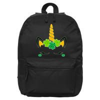 St Patrick's Day Lucky Unicorn 16 in Basic Backpack