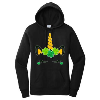 St Patrick's Day Lucky Unicorn Women's Pullover Hoodie