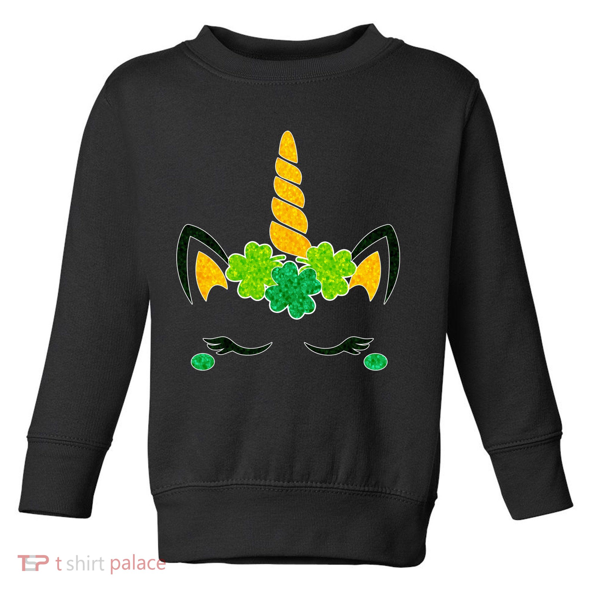 St Patrick's Day Lucky Unicorn Toddler Sweatshirt