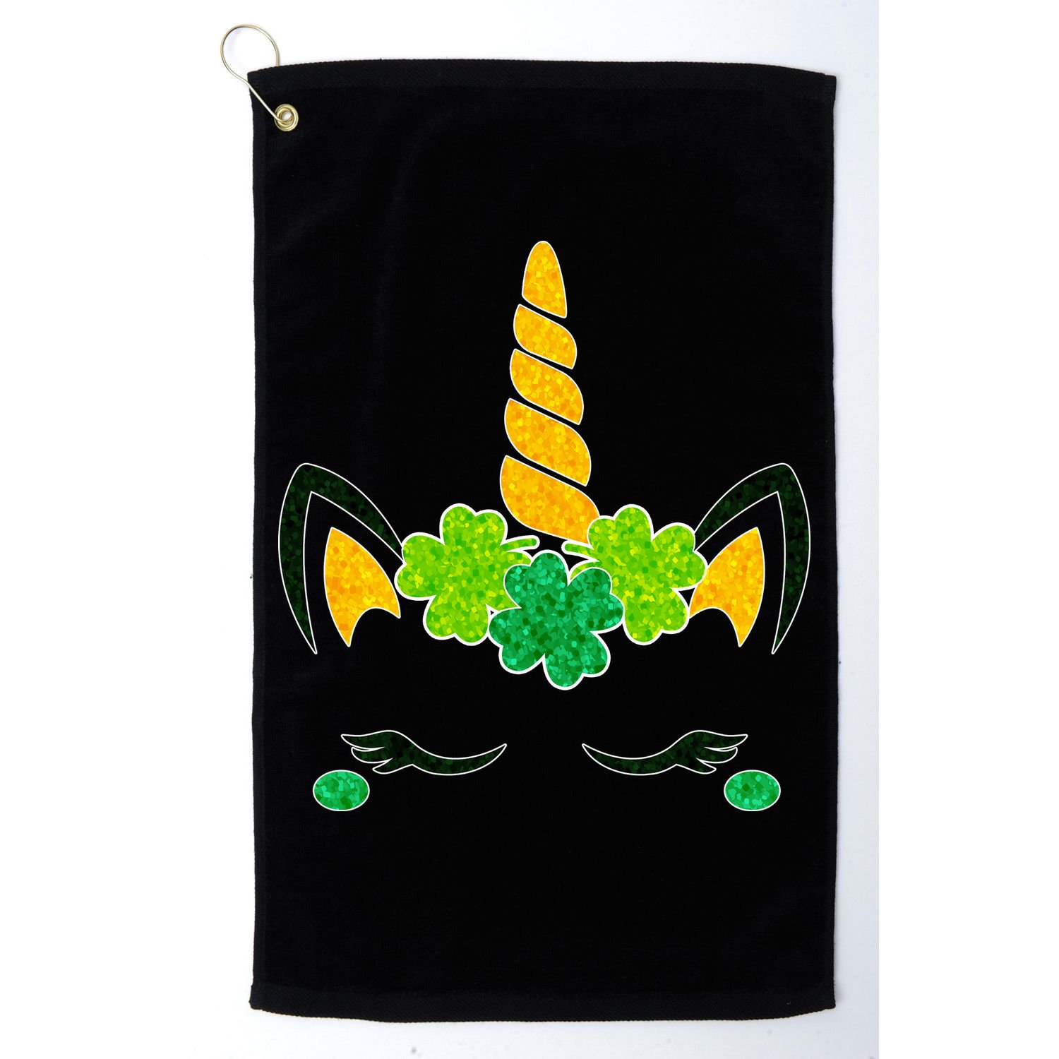 St Patrick's Day Lucky Unicorn Golf Towel