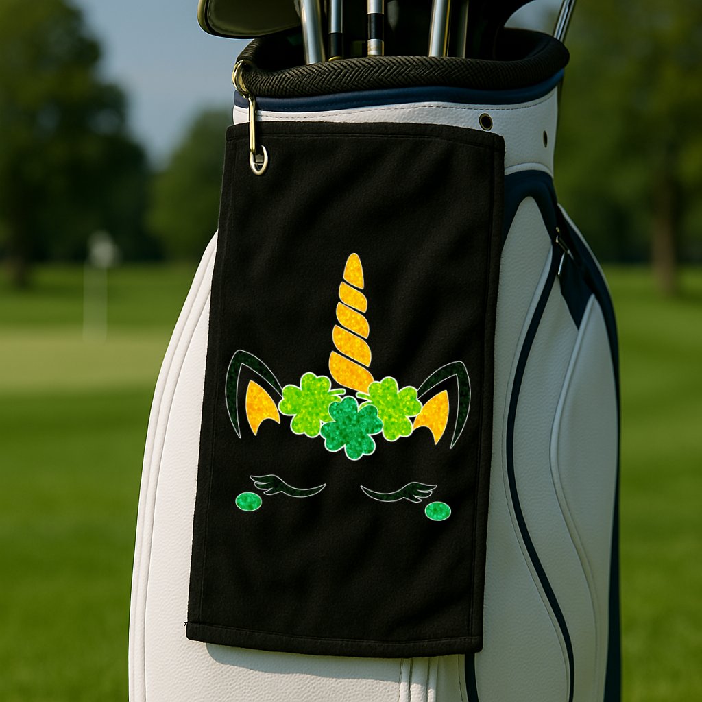 St Patrick's Day Lucky Unicorn Golf Towel