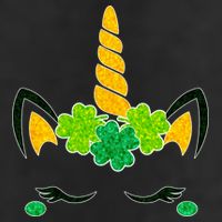 St Patrick's Day Lucky Unicorn Golf Towel