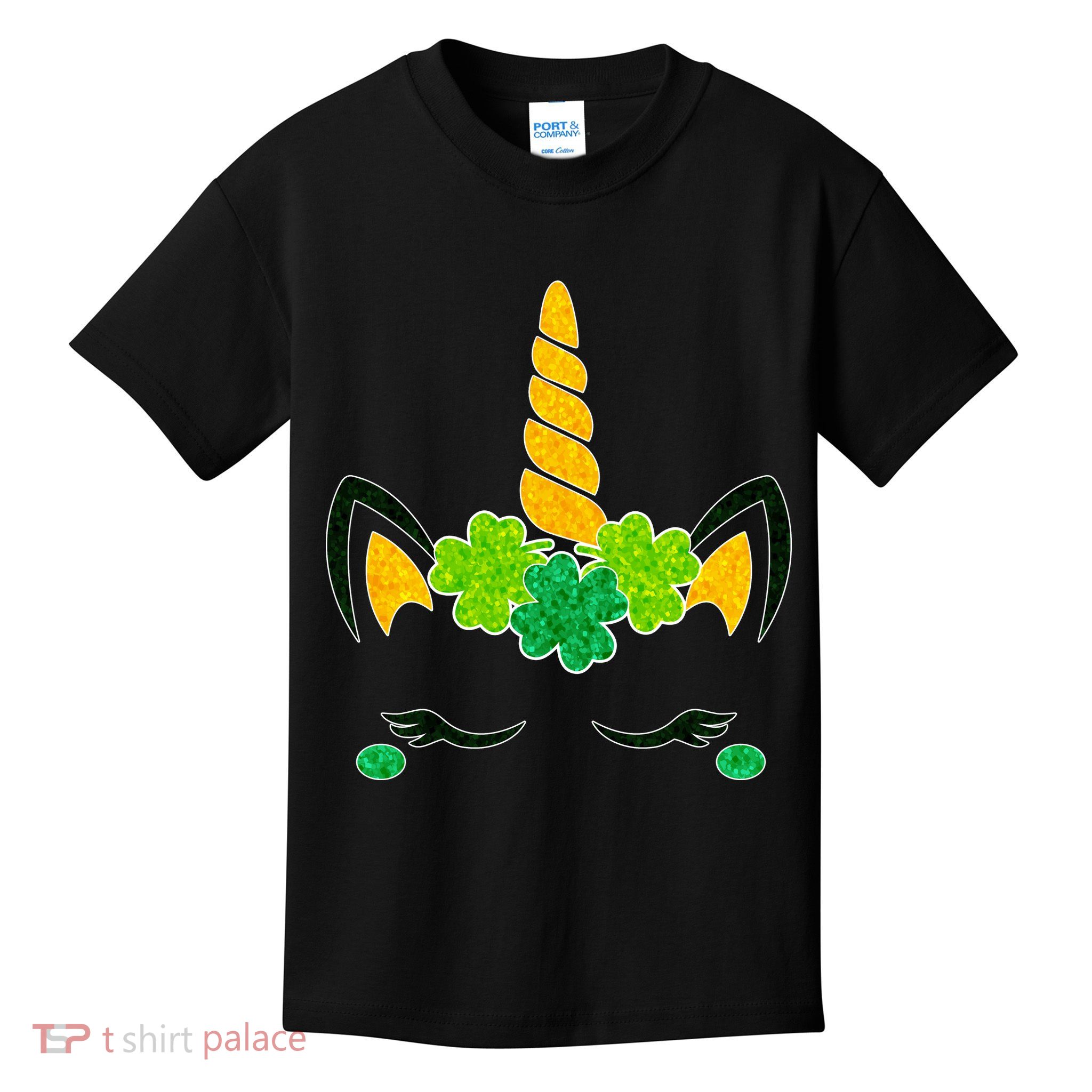 St Patrick's Day Lucky Unicorn Kids T-Shirt
