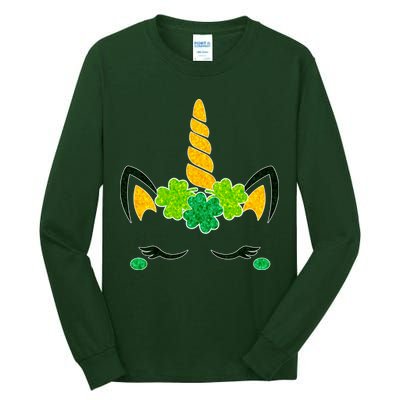 St Patrick's Day Lucky Unicorn Tall Long Sleeve T-Shirt
