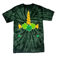 St Patrick's Day Lucky Unicorn Tie-Dye T-Shirt