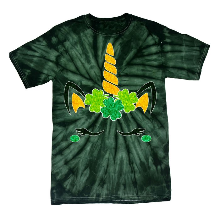 St Patrick's Day Lucky Unicorn Tie-Dye T-Shirt