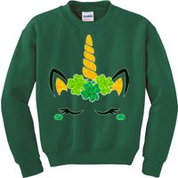 St Patrick's Day Lucky Unicorn Kids Sweatshirt