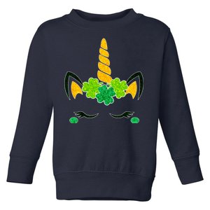 St Patrick's Day Lucky Unicorn Toddler Sweatshirt