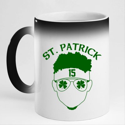 St Patricks Day Mahomes 11oz Black Color Changing Mug