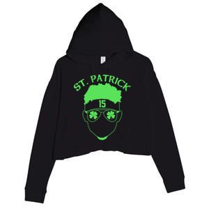 St Patricks Day Mahomes Crop Fleece Hoodie