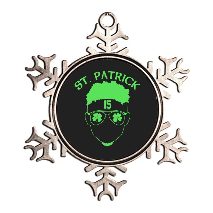 St Patricks Day Mahomes Metallic Star Ornament