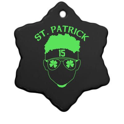 St Patricks Day Mahomes Ceramic Star Ornament