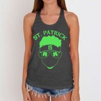 St Patricks Day Mahomes Women's Knotted Racerback Tank