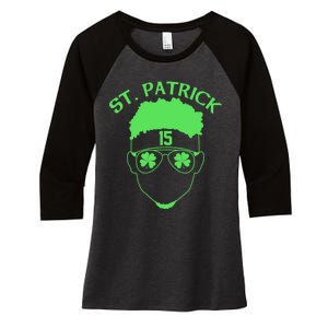 St Patricks Day Mahomes Women's Tri-Blend 3/4-Sleeve Raglan Shirt