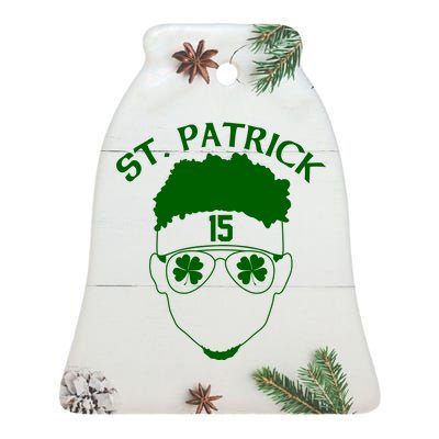 St Patricks Day Mahomes Ceramic Bell Ornament