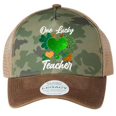 St Patrick's Day One Lucky Teacher Legacy Tie Dye Trucker Hat