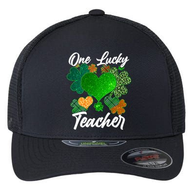 St Patrick's Day One Lucky Teacher Flexfit Unipanel Trucker Cap