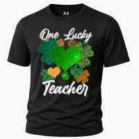 St Patrick's Day One Lucky Teacher Cooling Performance Crew T-Shirt