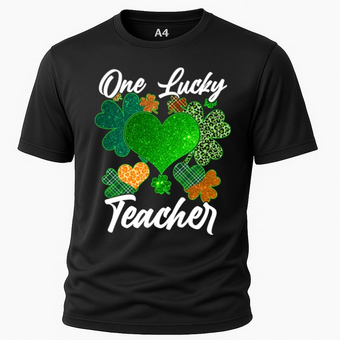 St Patrick's Day One Lucky Teacher Cooling Performance Crew T-Shirt