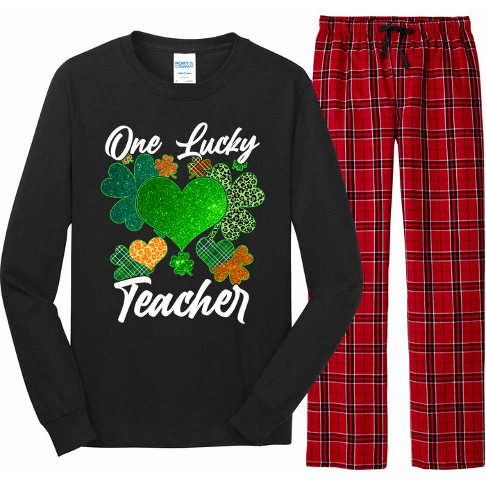 St Patrick's Day One Lucky Teacher Long Sleeve Pajama Set