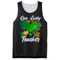 St Patrick's Day One Lucky Teacher Mesh Reversible Basketball Jersey Tank