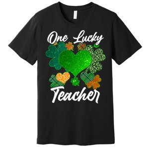 St Patrick's Day One Lucky Teacher Premium T-Shirt