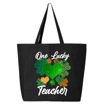 St Patrick's Day One Lucky Teacher 25L Jumbo Tote
