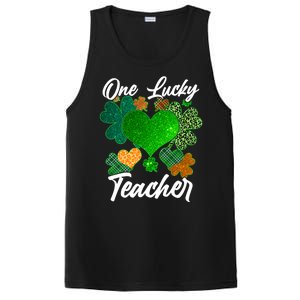 St Patrick's Day One Lucky Teacher PosiCharge Competitor Tank