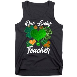 St Patrick's Day One Lucky Teacher Tank Top