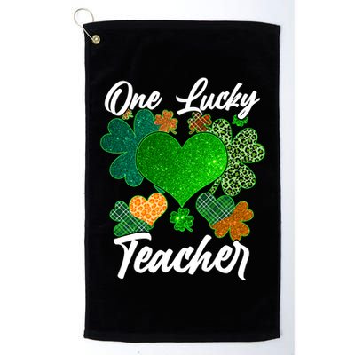 St Patrick's Day One Lucky Teacher Golf Towel