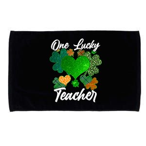 St Patrick's Day One Lucky Teacher Microfiber Hand Towel