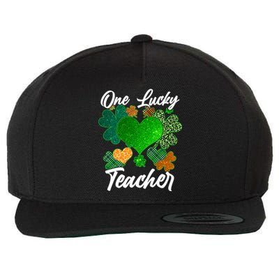 St Patrick's Day One Lucky Teacher Wool Snapback Cap