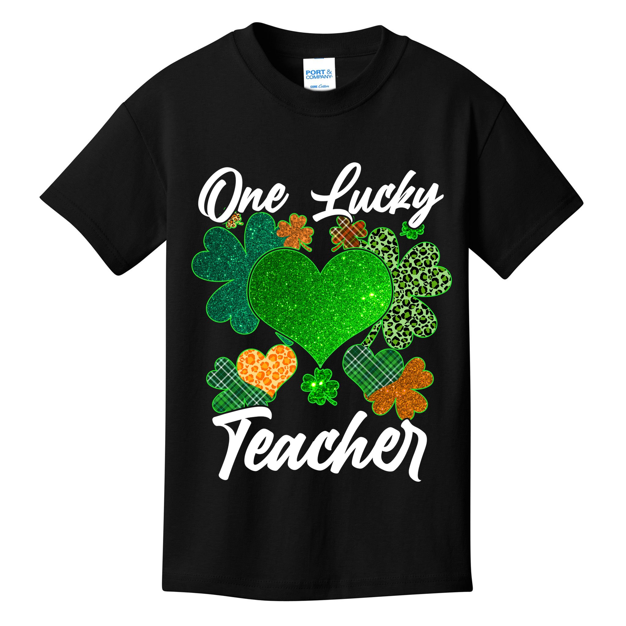 St Patrick's Day One Lucky Teacher Kids T-Shirt