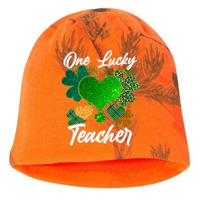 St Patrick's Day One Lucky Teacher Kati - Camo Knit Beanie