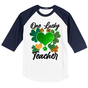 St Patrick's Day One Lucky Teacher Baseball Sleeve Shirt