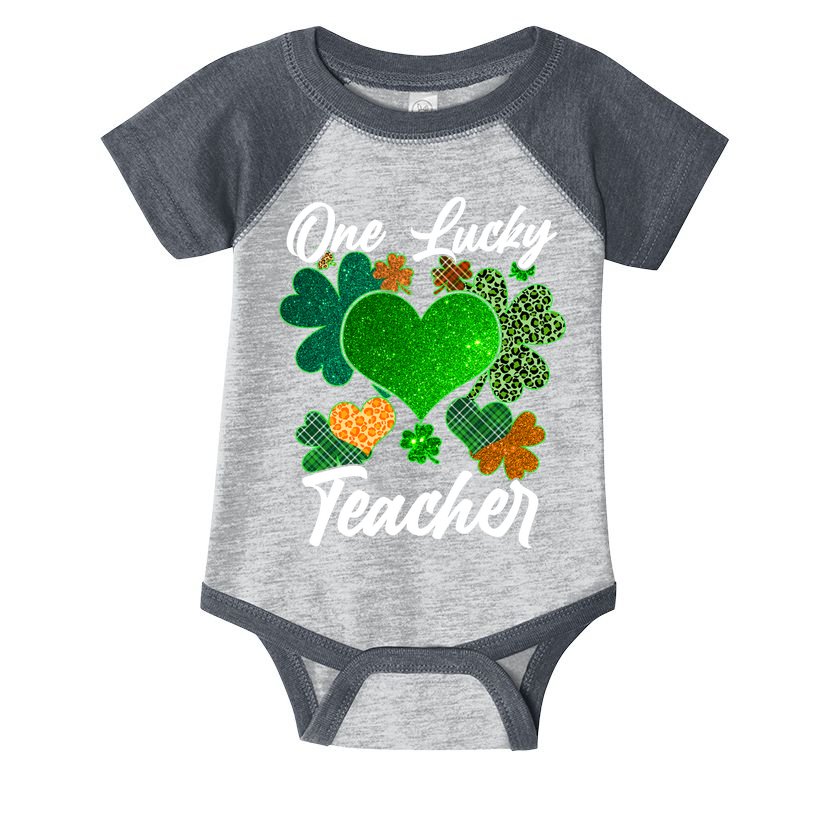 St Patrick's Day One Lucky Teacher Infant Baby Jersey Bodysuit