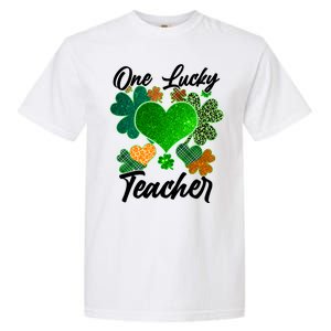 St Patrick's Day One Lucky Teacher Garment-Dyed Heavyweight T-Shirt