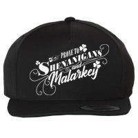 St Patrick's Day Prone To Shenanigans And Malarkey Wool Snapback Cap