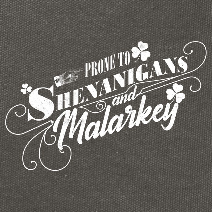 St Patrick's Day Prone To Shenanigans And Malarkey Cotton Canvas Backpack