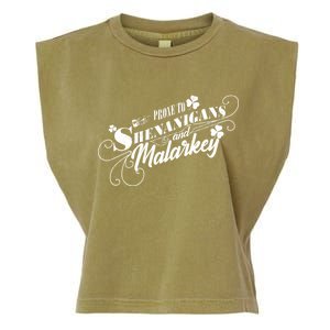 St Patrick's Day Prone To Shenanigans And Malarkey Garment-Dyed Women's Muscle Tee