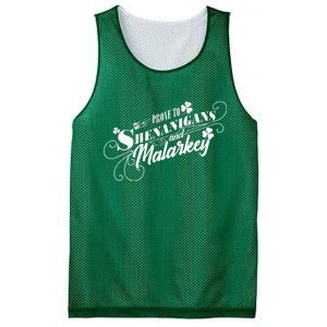 St Patrick's Day Prone To Shenanigans And Malarkey Mesh Reversible Basketball Jersey Tank