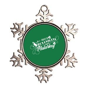 St Patrick's Day Prone To Shenanigans And Malarkey Metallic Star Ornament