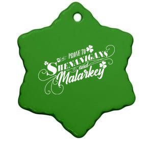 St Patrick's Day Prone To Shenanigans And Malarkey Ceramic Star Ornament