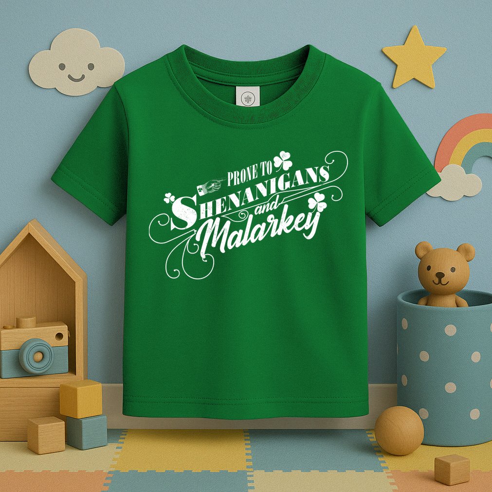 St Patrick's Day Prone To Shenanigans And Malarkey Toddler T-Shirt