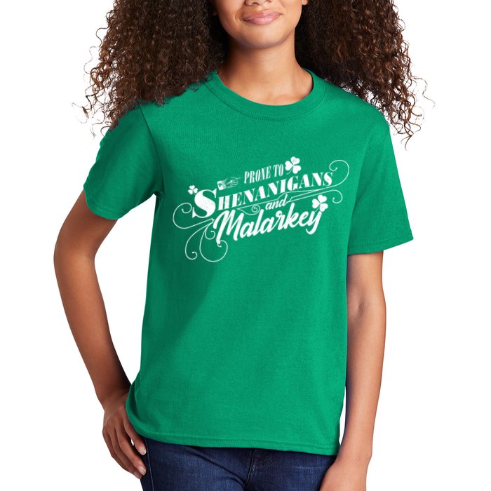 St Patrick's Day Prone To Shenanigans And Malarkey Kids T-Shirt