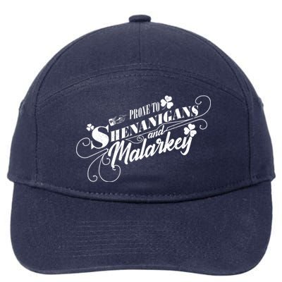 St Patrick's Day Prone To Shenanigans And Malarkey 7-Panel Snapback Hat