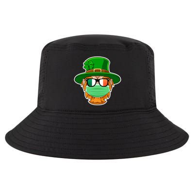 St Patrick's Day Quarantine Leprechaun With Mask Cool Comfort Performance Bucket Hat