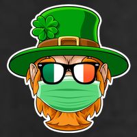St Patrick's Day Quarantine Leprechaun With Mask Cool Comfort Performance Bucket Hat