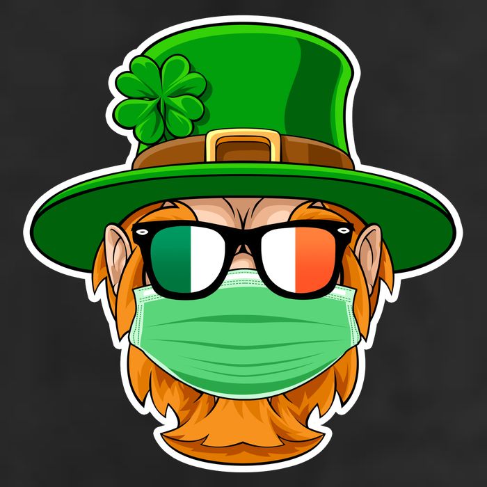 St Patrick's Day Quarantine Leprechaun With Mask Cool Comfort Performance Bucket Hat